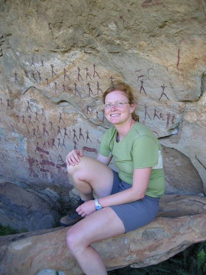 in front of 20000 year-old bushman paintings. the details are quite amazing