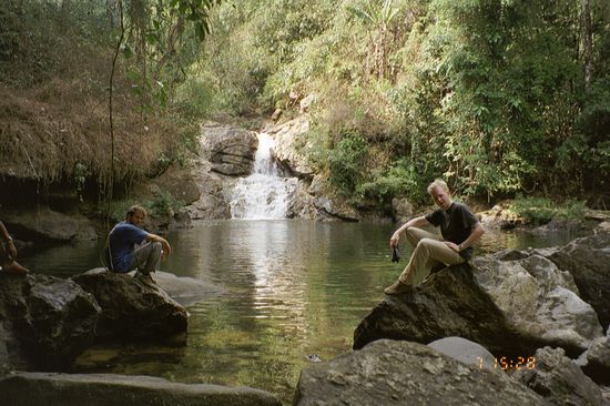 Waterfalls as reward for the long hike.