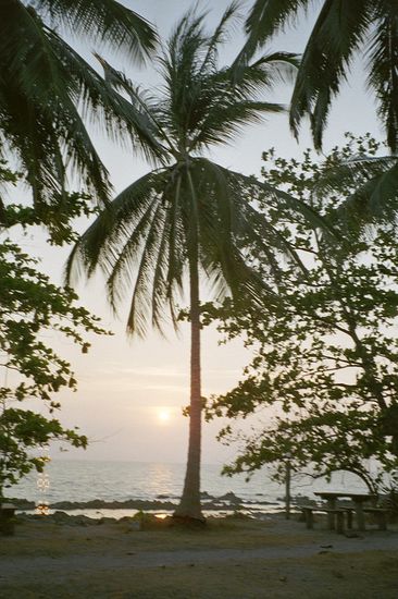 Sunset.