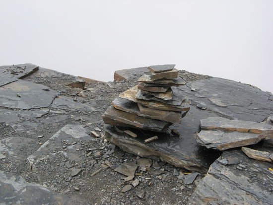 The 5500m high summit of Chacaltaya.