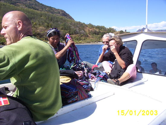 ...waterborne saleswoman followed me from a village to village...