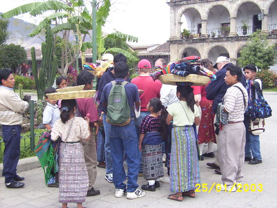 ...Parque Central street jam - too many street sellers and not enough tourists...