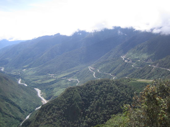 On the right side, the three serpentines, are the way down...