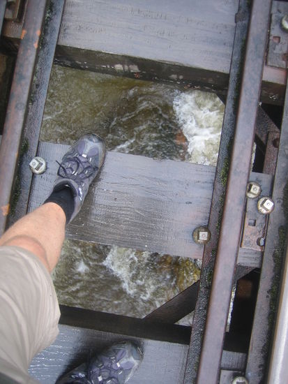 At this point, the water was only five meters below. Or perhaps six...
