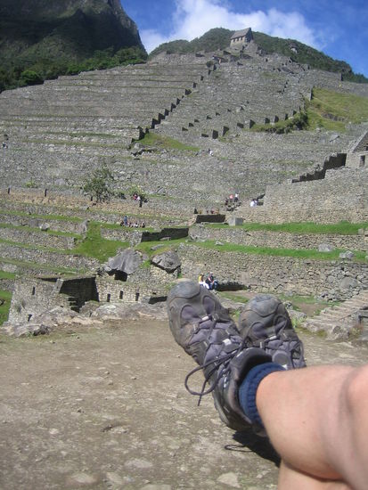 The terraces at Maccu Picchu.
