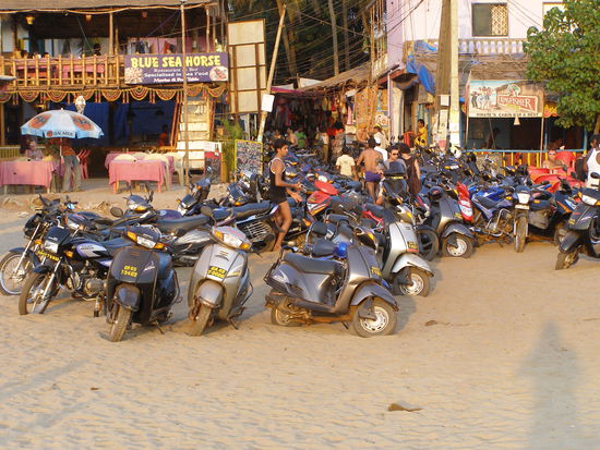 I was not brave enough to ride a rented scooter in indian traffic