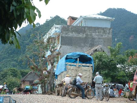 One of the things that amazed me the most here was the number of motorbikes waiting for customers at the bus station. They are used as taxis