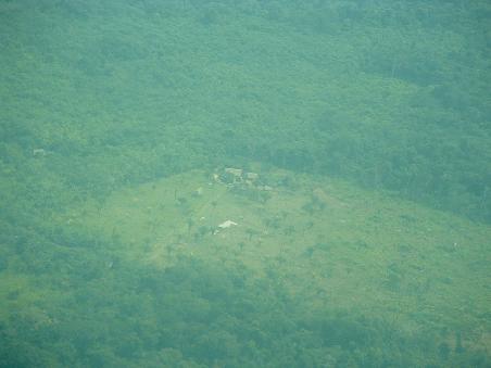 View on the Amazon Basin and a piece of deforestation. The Bolivan rainforest is much more intact than the Brazilian ones
