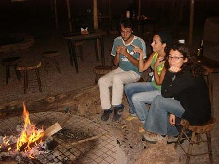Nice to stay around the fire, actually it was in a restaurant after trying "humidas"