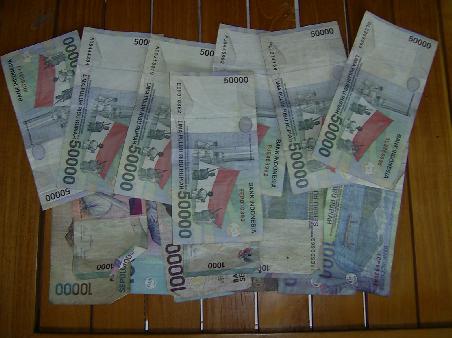 All these Rupiah notes combined still would not have paid for my hotel!