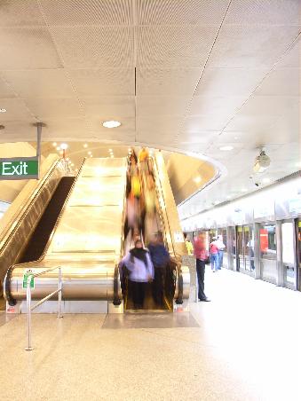 The Fabulous MRT high speed transport system scans your ticket from the confort of your wallet!