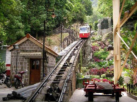 The Penang Hill Cablecar was incredibly steep!