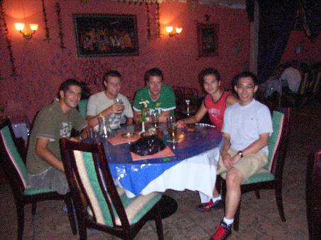 Out to Dinner; Sol, John, Paul, Tim, Gabe