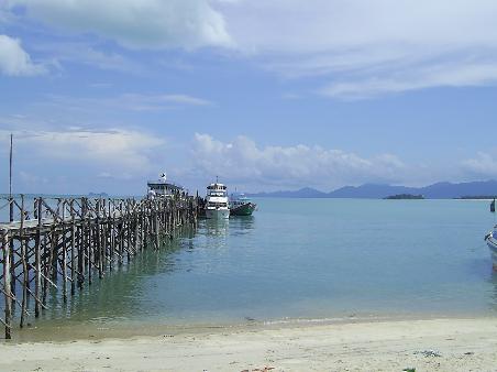 The rather daunting Ferry Pier at Samui