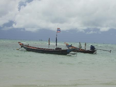 Traditional Thai Long Tail Boats