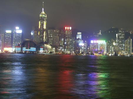 Hong Kong during light Show