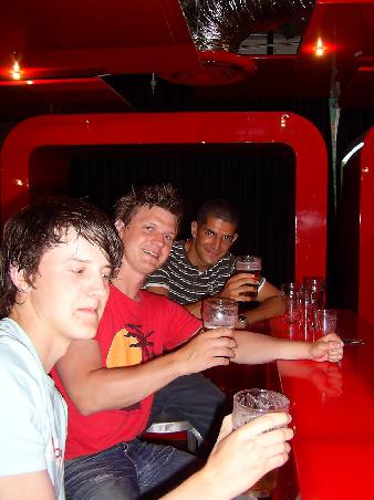 Daniel, Emil and Sol at Red Eye Bar- Base St Kilda