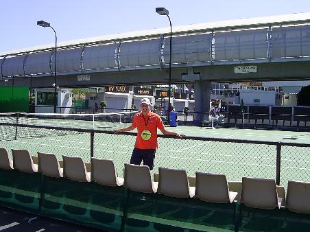 I fancied my chances of a practice on the outside courts!