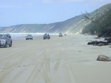 Rainbow beach sometimes felt like a Motorway!