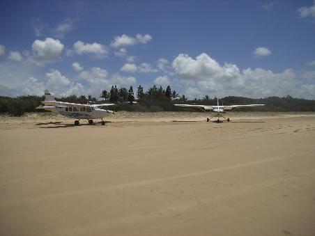 Fraser Island often can only be accessed by Plane