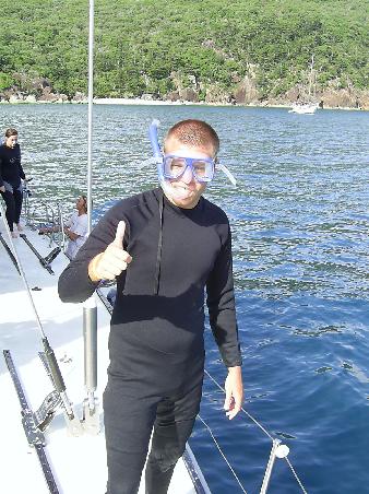 I was preparing to snorkel the Great Barrier Reef, amonst some excellent coral and hundereds of brightly coloured tropical fish!