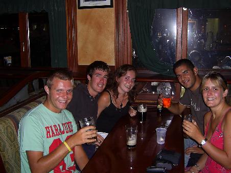 Celebrating St. Paddy's Day in one of Cairns' many Irish Pubs.