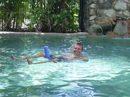 Fooling around in Bohemia Resort's Pool, Cairns.