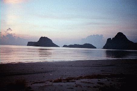 Sunrise over Pratchuap Khiri Khan