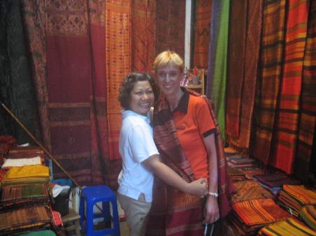 Jude in a stall at the Chatuchak Market