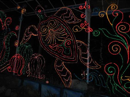Fancy lights at entrance to Phuket Fantasea
