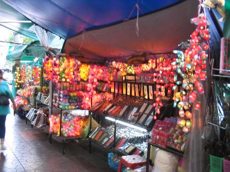 Colourful lamp stall in KSR
