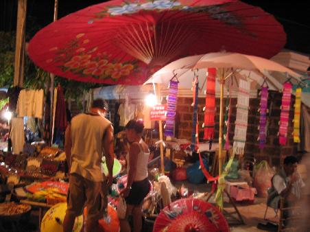 One of the many stalls at the Sunday market.