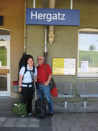 Before going to Munich...
my dad and I at Hergatz train station