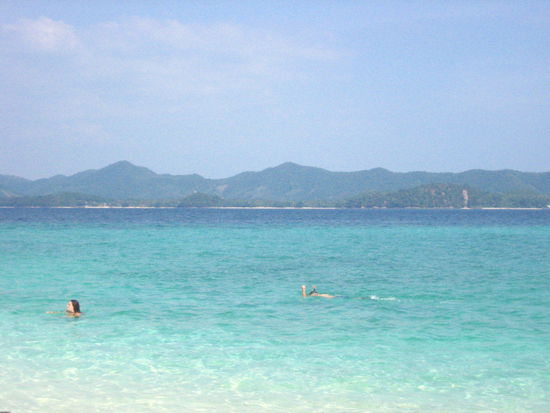 The water is so crystal clear