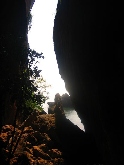 View from atop the mineral rocks