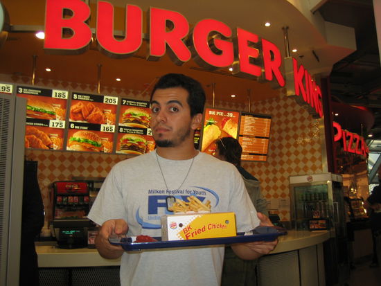 Fried chicken and fries at BK