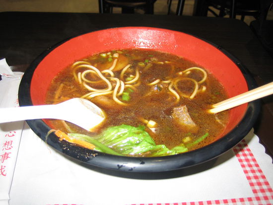 Beef noodles in Taipei