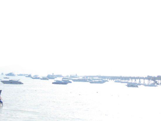 Walking across the bridge to our designated speedboat