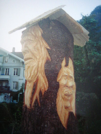 An interesting wood carving