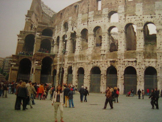 In front of the Colosseum