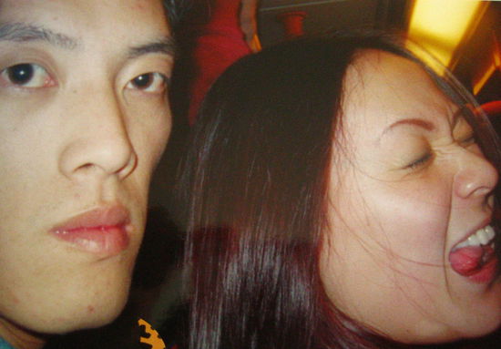 Jene is crammed...by this guy standing way too close.