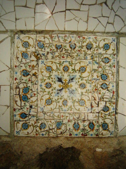 The multi-colored tile designs were many and unique