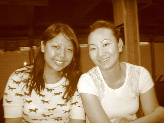 Jen and I taking the metro back to Union Square at 3am