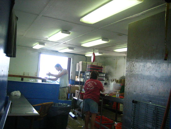 Workers prepare and steam him for my tasting