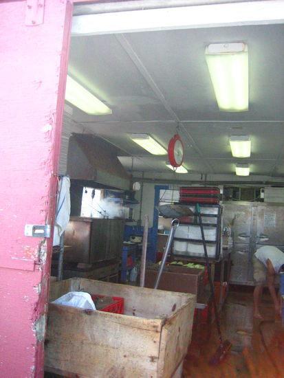 Workers are still preparing the lobsters