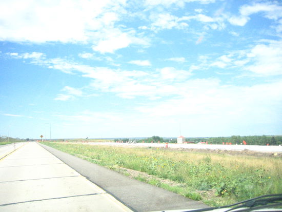 A lot of road construction