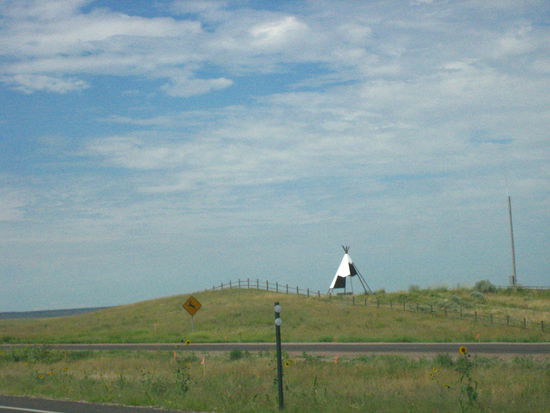 A lone and abandoned teepee