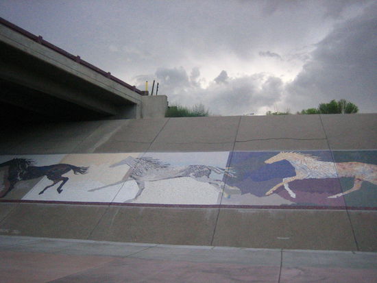 Horsies galloping with us in circles