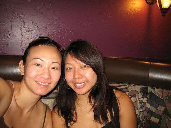 Hungrily awaiting our steak and eggs