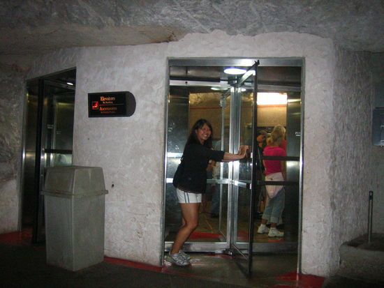 Exiting the Carlsbad Caverns...
